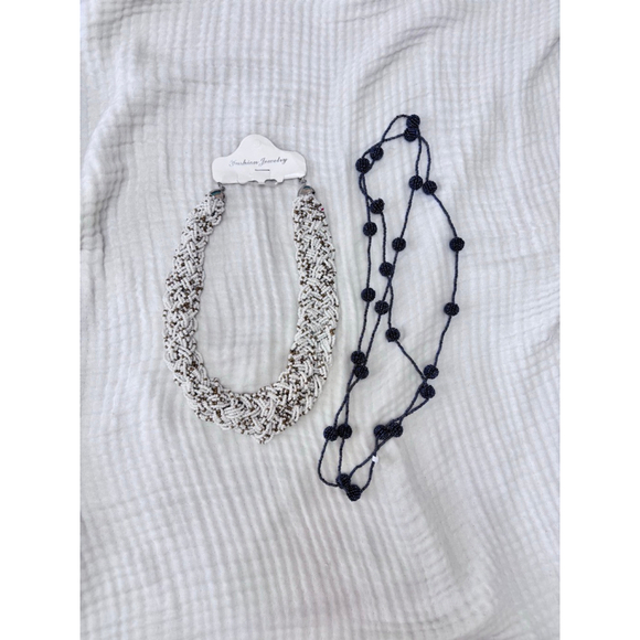Unbranded Jewelry - Women's Unbranded Necklaces One Size White Gold Blue Gray Beaded Set